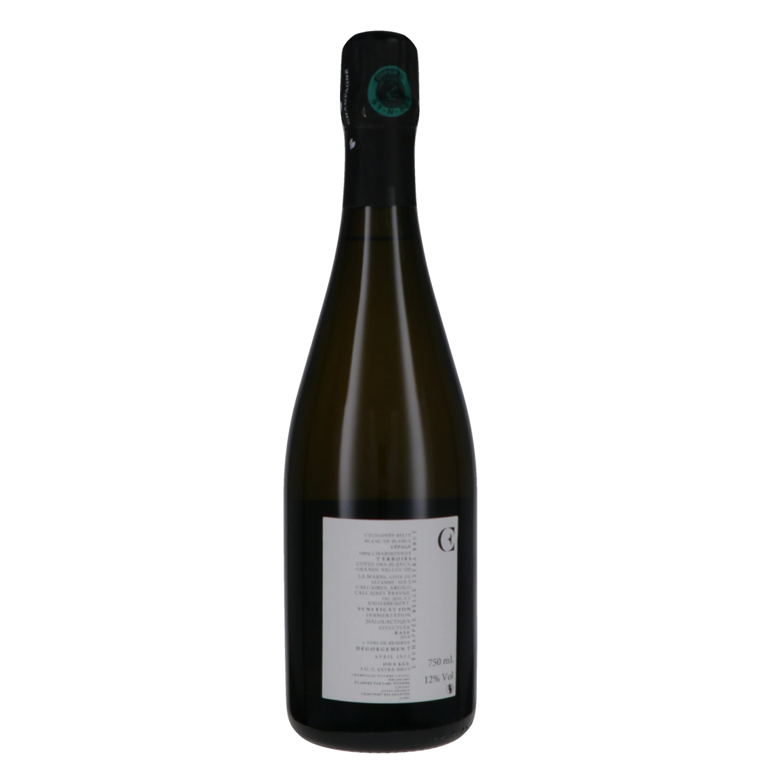 Champagne Blanc de Blancs Extra Brut "Echappée Belle" - Etienne Calsac - Image 2