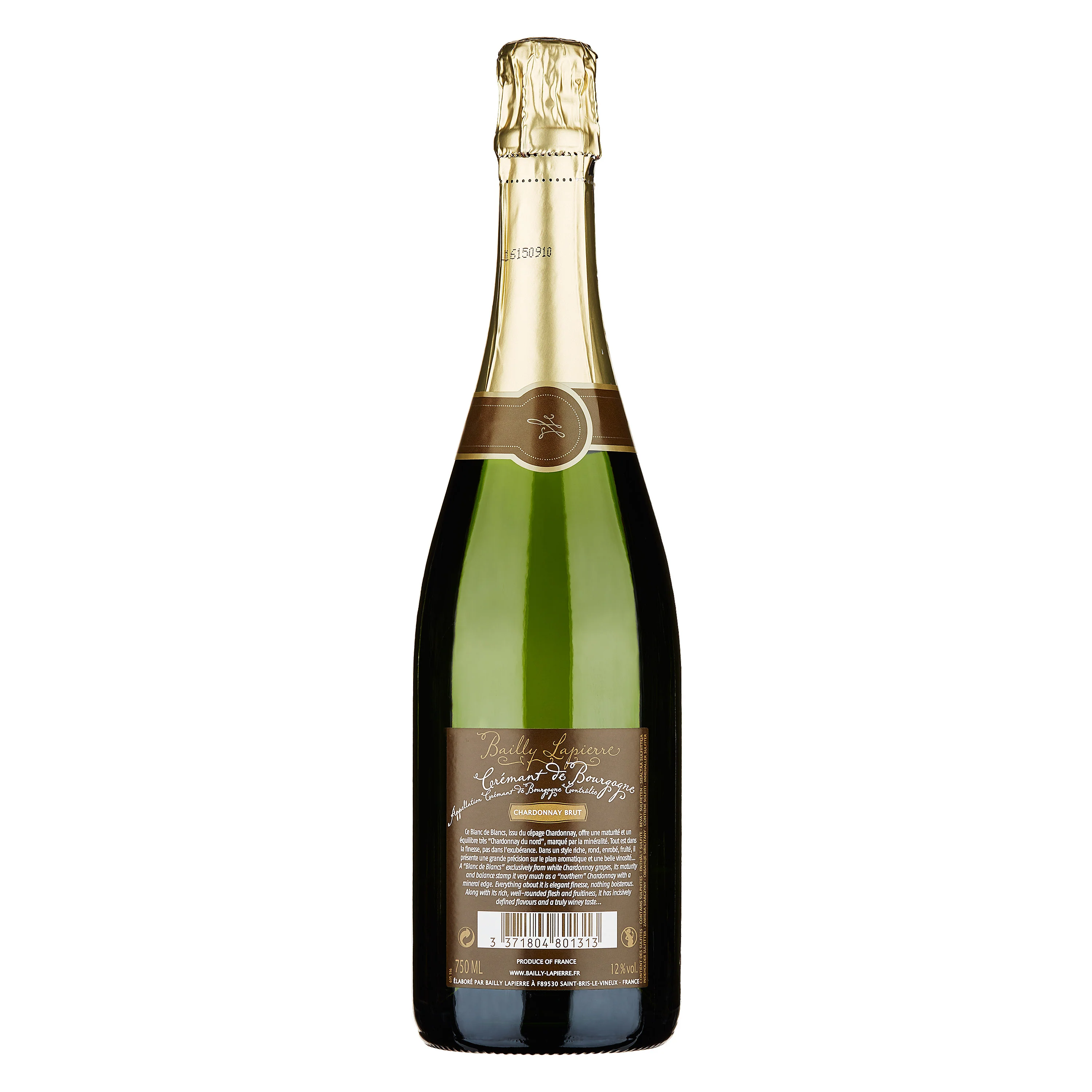 Crémant de Bourgogne Chardonnay Brut - Bailly Lapierre - Image 2