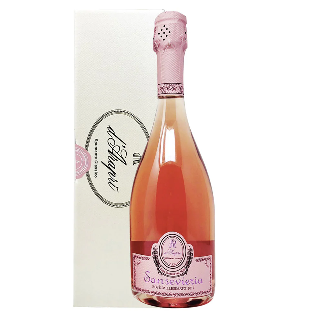 Vino Spumante Metodo Classico Rosè Brut "Sansevieria" 2020 - D'Araprì (astuccio)